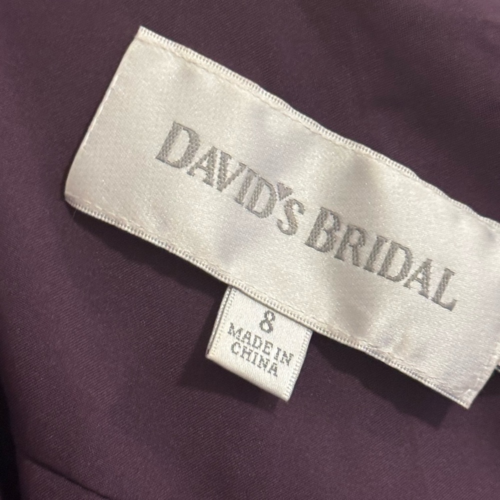 David's Bridal Elegant Purple Dress